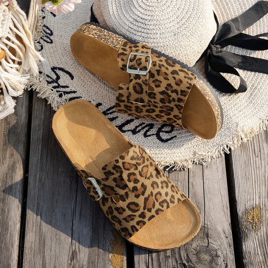 Versatile Women's Sandals | Open-Toe Design with Adjustable Buckle Straps | Comfortable Cork Sole for Outdoor Relaxation 7