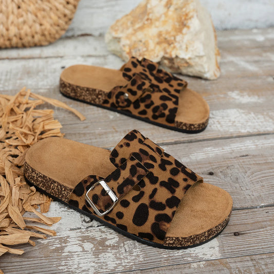 Versatile Women's Sandals | Open-Toe Design with Adjustable Buckle Straps | Comfortable Cork Sole for Outdoor Relaxation 8