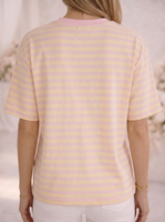 Vibrant Striped Oversized T-Shirt | Soft Cotton Graphic Tee for Everyday Comfort 0
