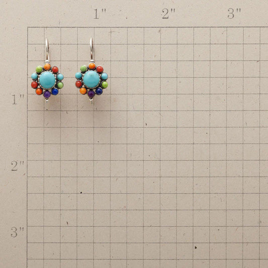 Vibrant Turquoise Hoop Earrings 1