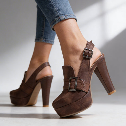 Victoria | Platform Block Heel Sandals 0