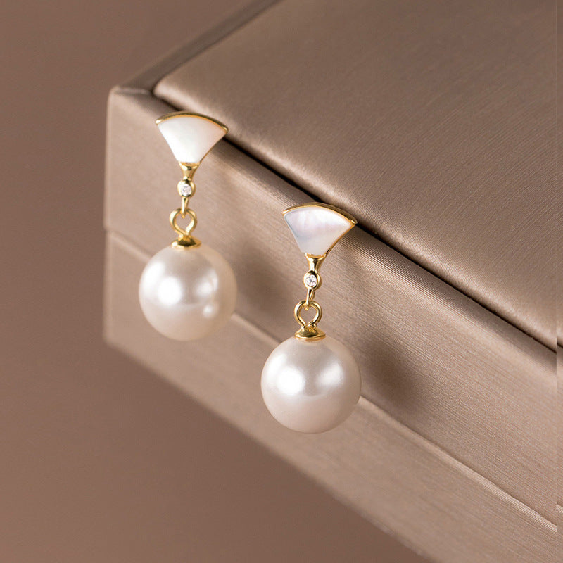 Vintage Silver Pearl Studs 0