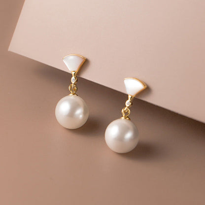Vintage Silver Pearl Studs 3