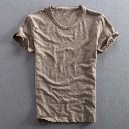 Vintage Wash Organic T-Shirt with Crew Neck and Short Sleeves 2