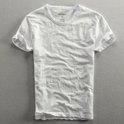 Vintage Wash Organic T-Shirt with Crew Neck and Short Sleeves 5