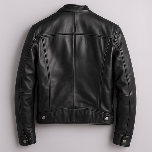 Vintage jacket with stand collar and zip pockets 4