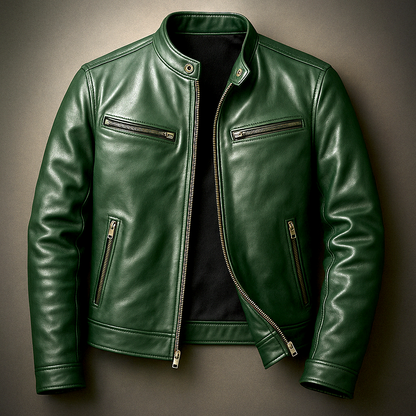 Vintage jacket with stand collar and zip pockets 5