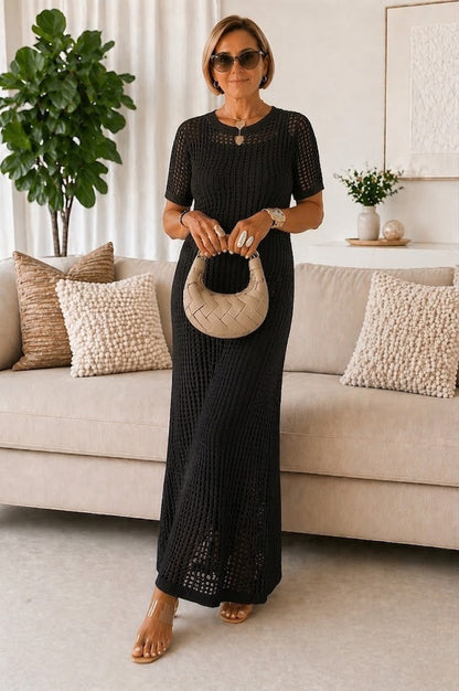 Violetta | Crochet Knit Maxi Dress 4