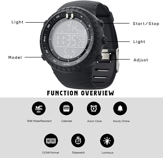 Waterproof Men's Digital Sports Watch - Henry 4