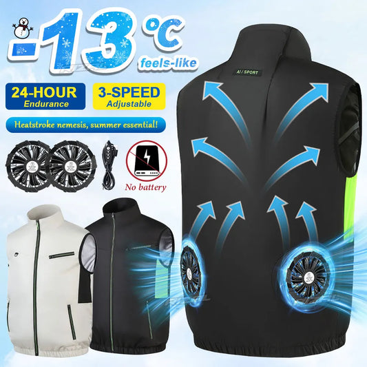 Wearable Cooling Vest | Lightweight Cooling Jacket with 13-Hour Battery Life | Ideal for Hot Weather Activities 0