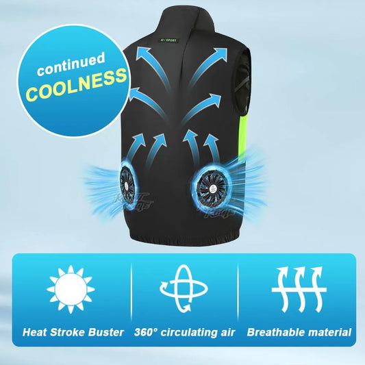 Wearable Cooling Vest | Lightweight Cooling Jacket with 13-Hour Battery Life | Ideal for Hot Weather Activities 4