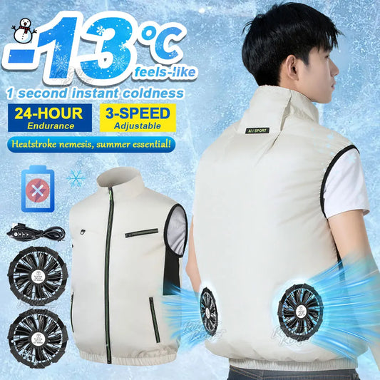 Wearable Cooling Vest | Lightweight Cooling Jacket with 13-Hour Battery Life | Ideal for Hot Weather Activities 8