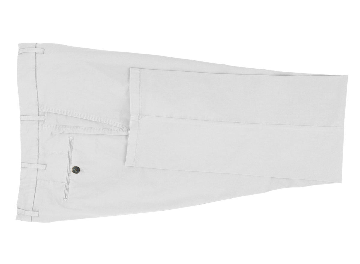 White Stretch Cotton Pants 0