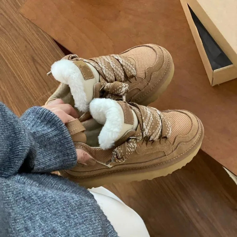 Winter Boots for Women Fleece Thickened Snow Boots 0