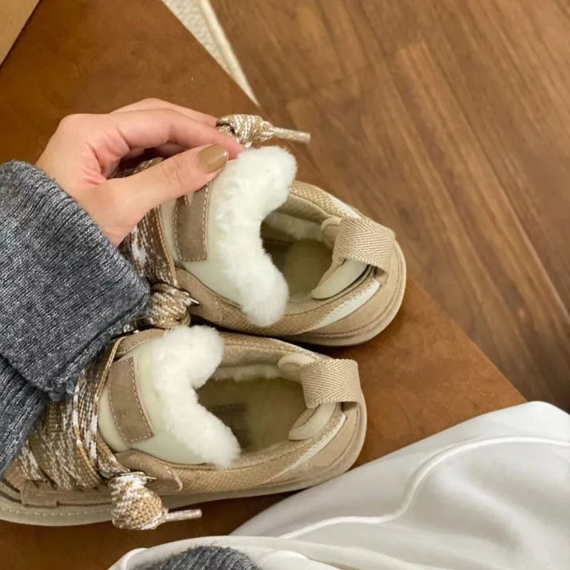 Winter Boots for Women Fleece Thickened Snow Boots 1