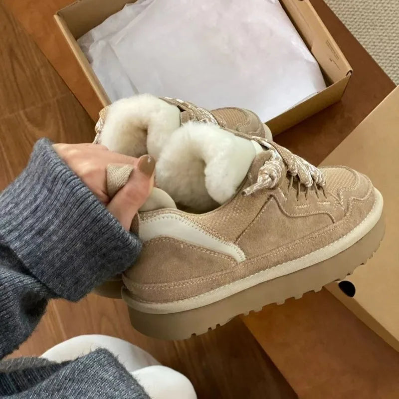 Winter Boots for Women Fleece Thickened Snow Boots 3