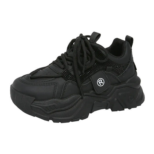 Women's Chunky Sneakers 2026 New Spring Autumn Thick Sole Versatile Casual Sneakers Hot Sale Fashion Lace Up Shoes for Women 6