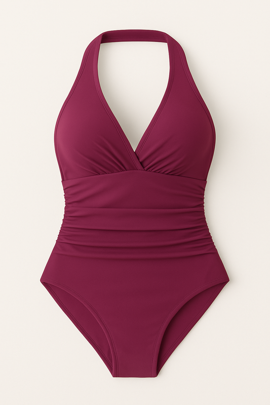 Women’s Halter Wrap One-Piece Swimsuit 1