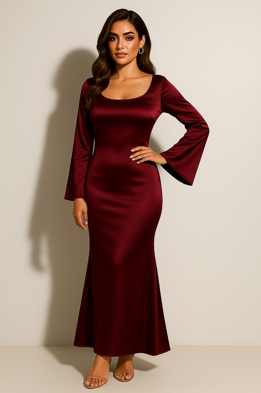 Women’s Long Sleeve Evening Gown 1