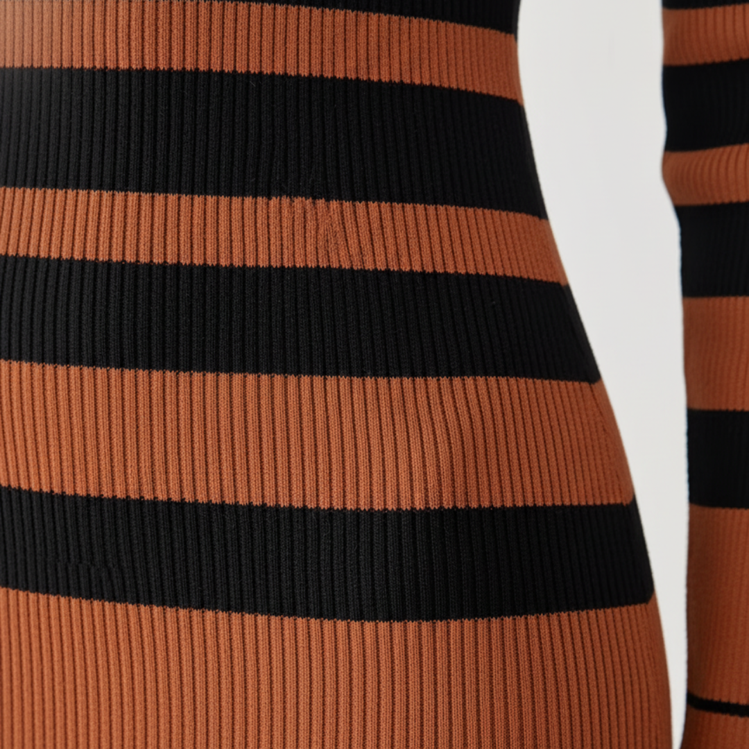Women's Long Sleeve Striped Dress 3