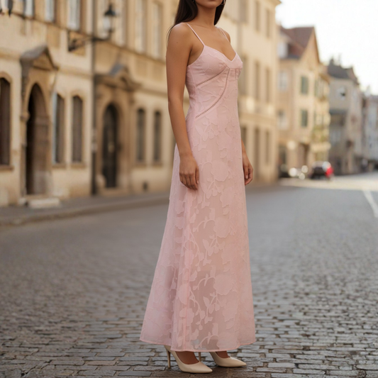 Women's Maxi Dress in Lace with Thin Straps 5