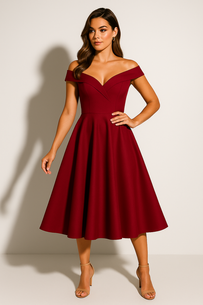 Women’s Off-Shoulder Midi Dress 4