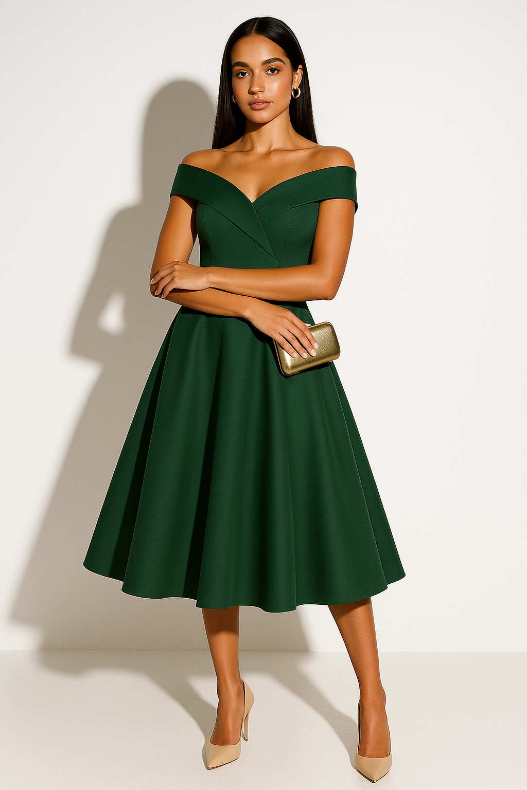 Women’s Off-Shoulder Midi Dress 5