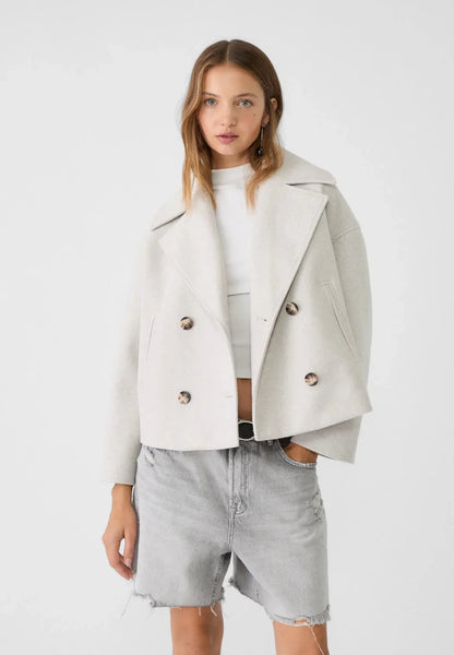 Women's short-cut, double-breasted jacket | EB 0