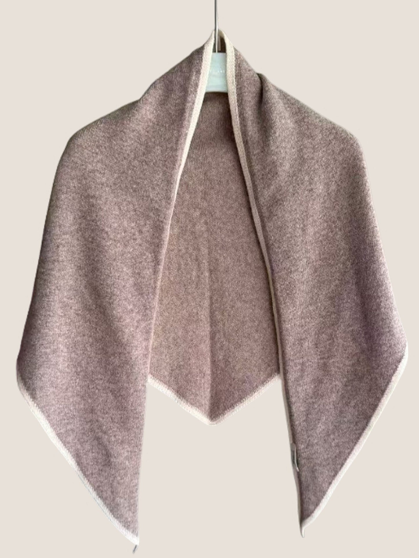Wool Contrast Stitch Shawl Scarf 4