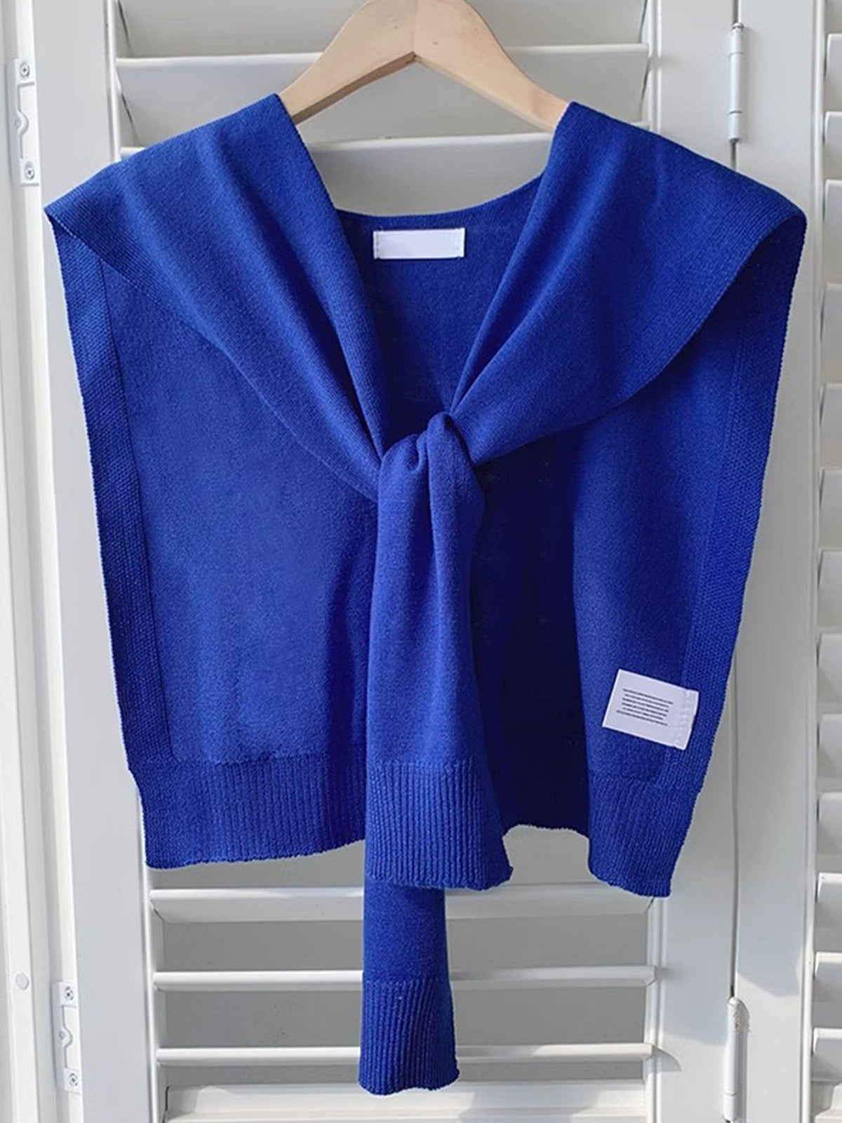 Wool Textured Knit Shawl Scarf 1