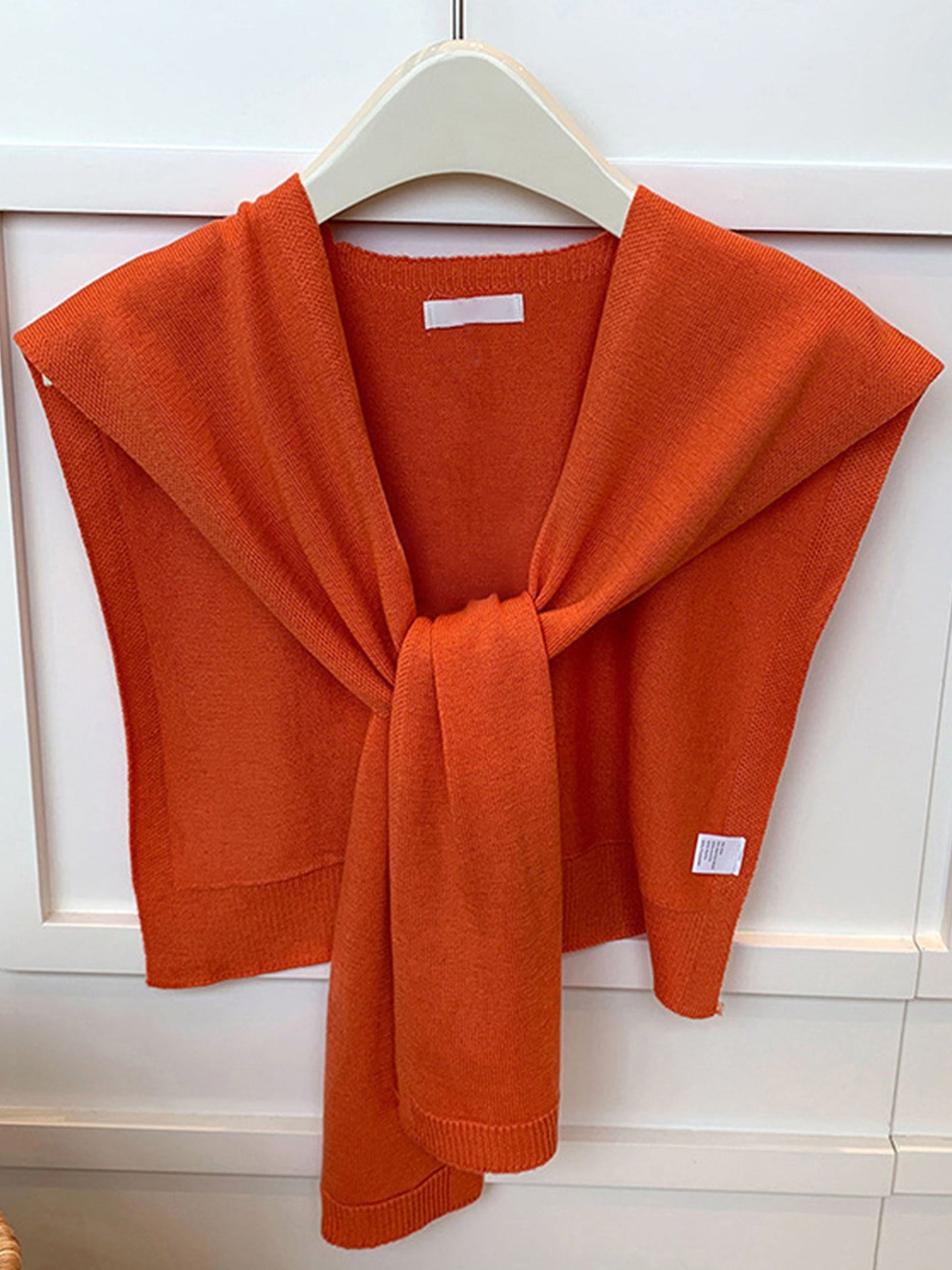 Wool Textured Knit Shawl Scarf 3