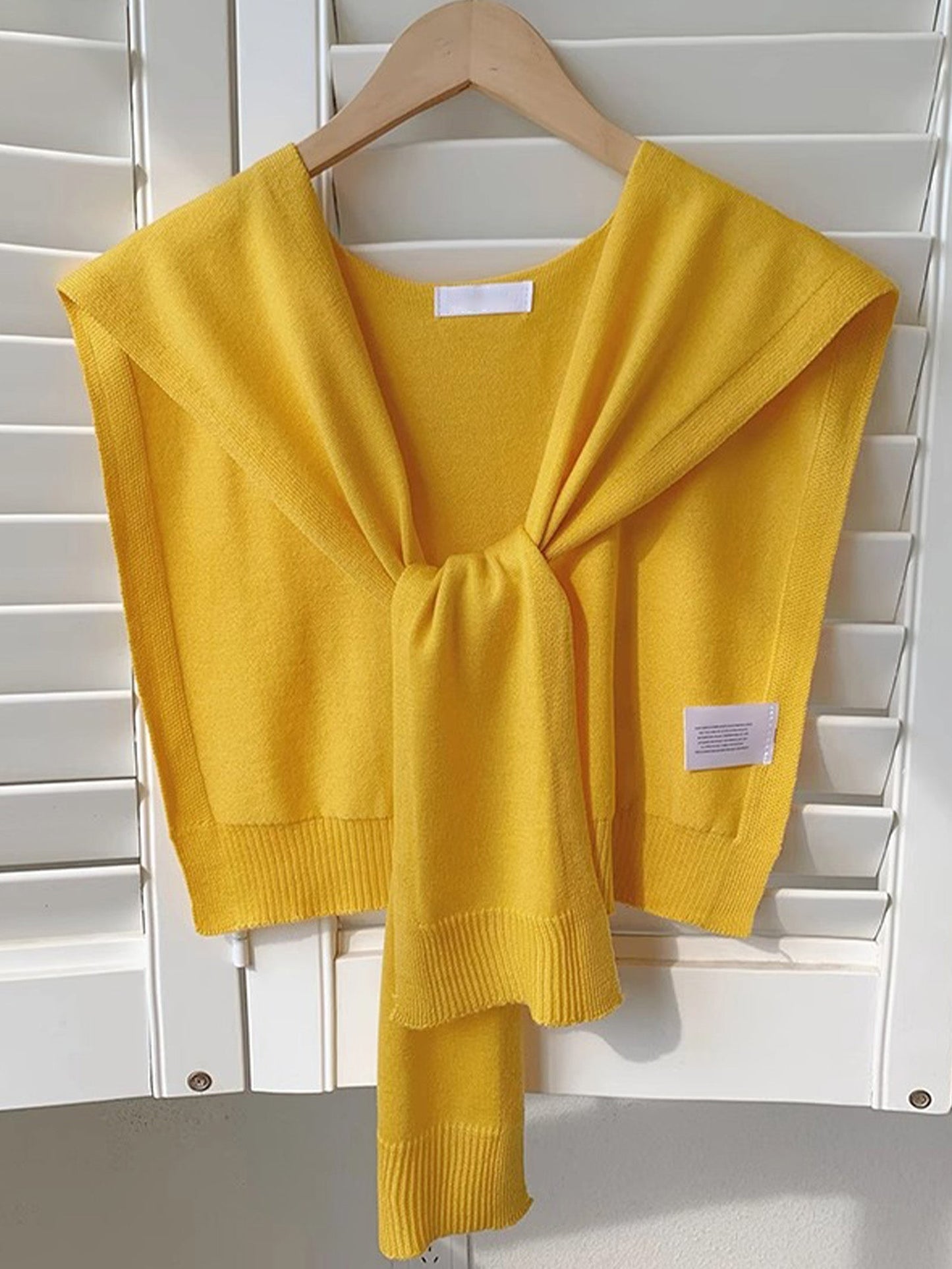 Wool Textured Knit Shawl Scarf 4