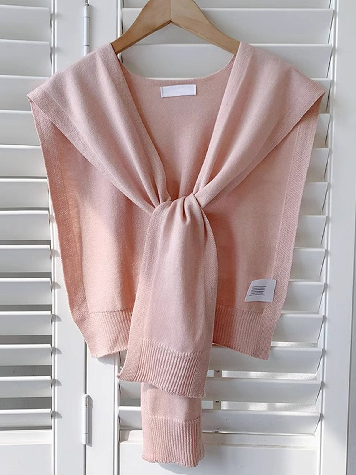 Wool Textured Knit Shawl Scarf 5