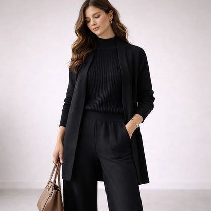 Wren Ribbed Knit Lounge Set | Three-Piece Soft Womens Loungewear Ensemble 4