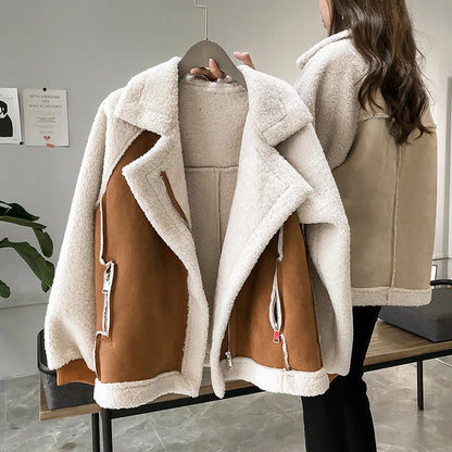 Wynn Plush Shearling Jacket | Oversized Aviator Winter Coat for Women 1