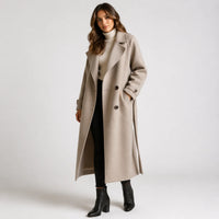 Wynora Wool Blend Overcoat | Double-Breasted Winter Coat for Women 0