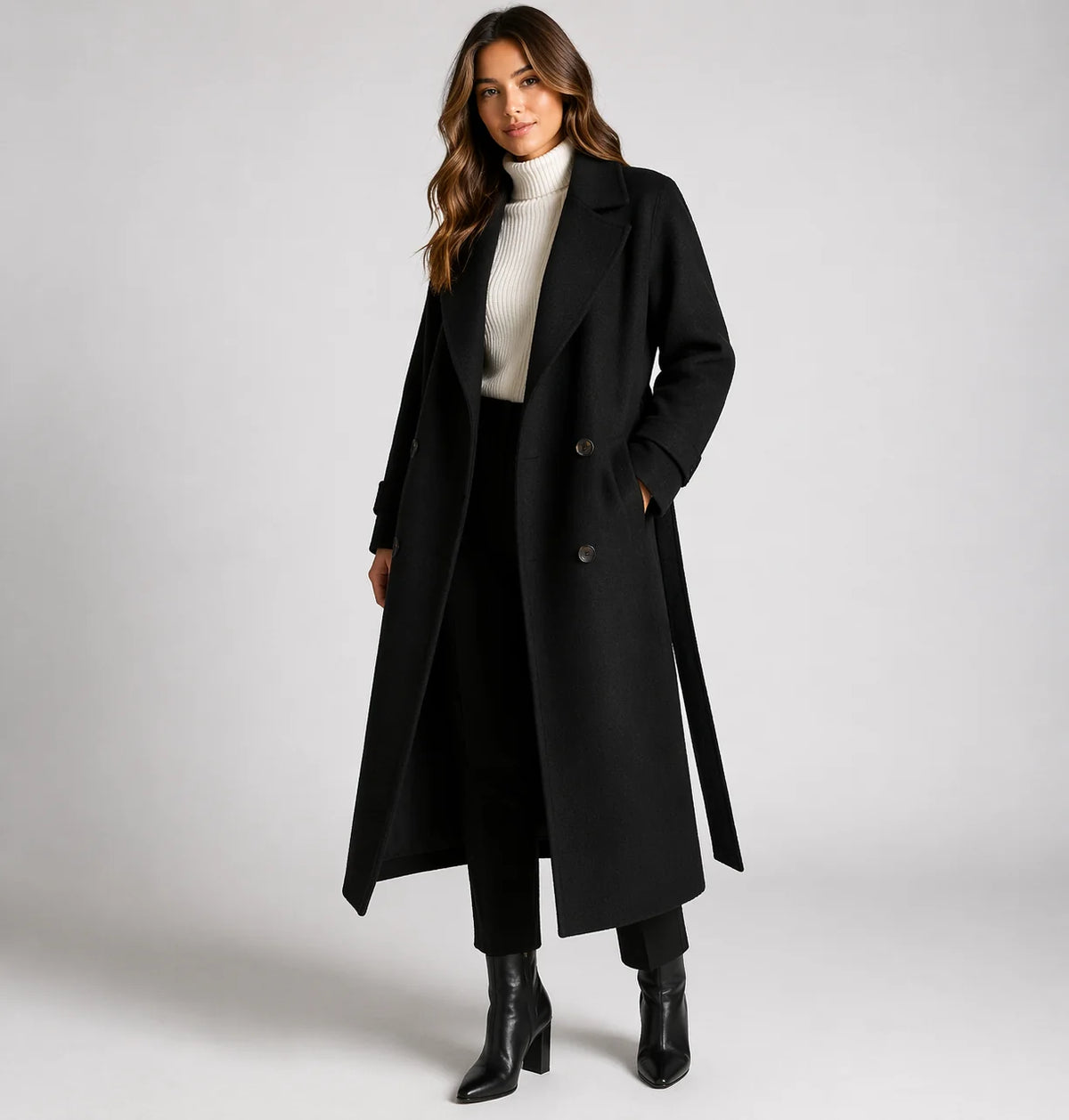 Wynora Wool Blend Overcoat | Double-Breasted Winter Coat for Women 1