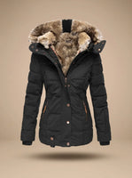 Wynter Long Puffer Coat | Quilted Insulation, Detachable Faux Fur Hood 0