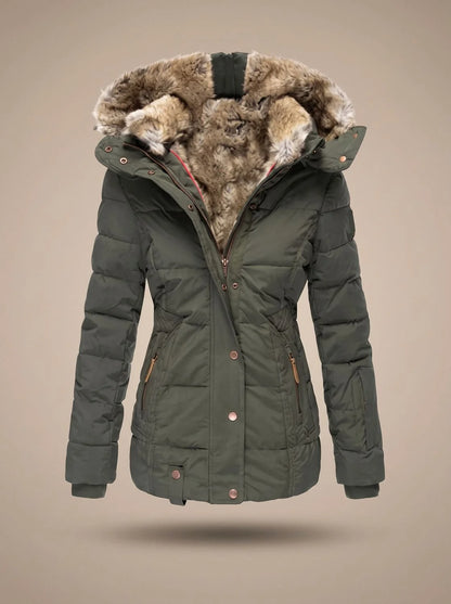 Wynter Long Puffer Coat | Quilted Insulation, Detachable Faux Fur Hood 6