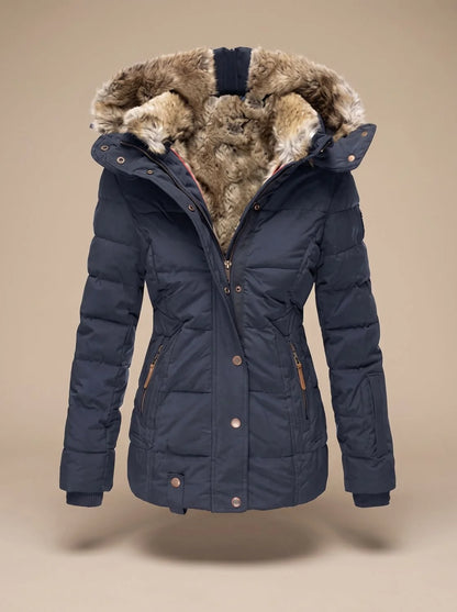 Wynter Long Puffer Coat | Quilted Insulation, Detachable Faux Fur Hood 7