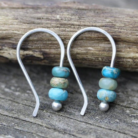 Yuna - Retro Turquoise Dangle Earrings 0