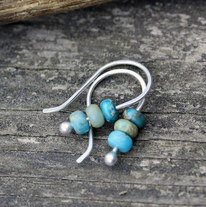 Yuna - Retro Turquoise Dangle Earrings 2