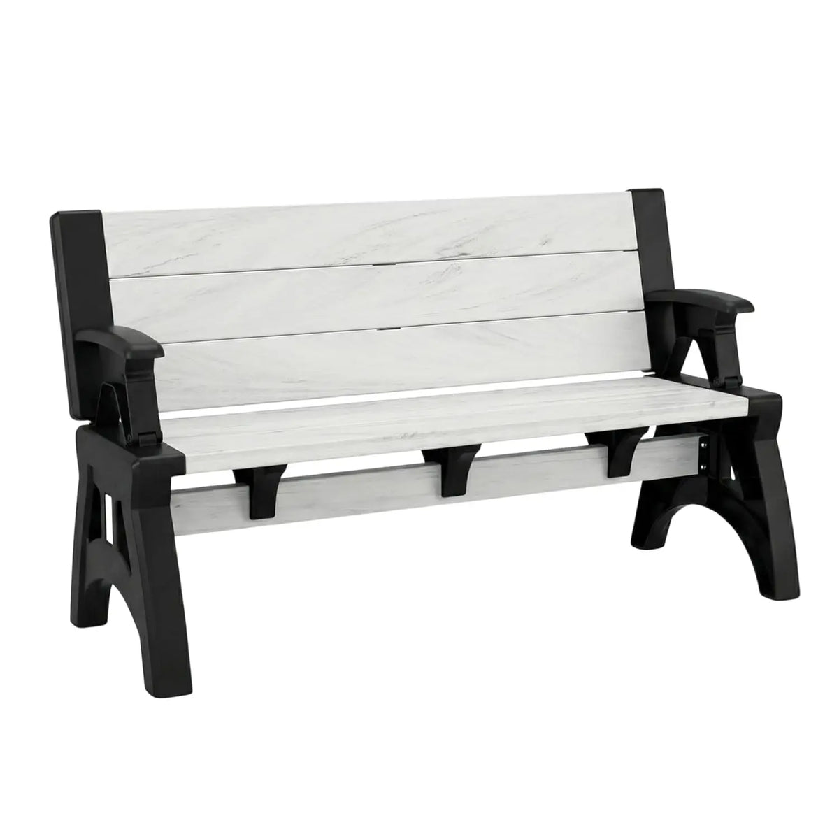2-in-1 Convertible Bench Table Weather-Resistant Patio Furniture Yard Deck Garden Durable Easy Assembly 1pc, Custom