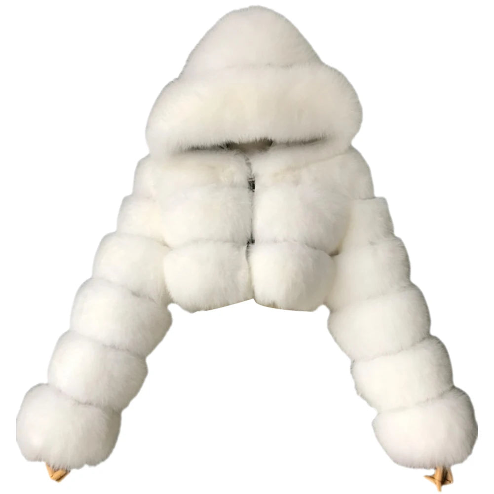 Luxe Cropped Faux Fur Jacket