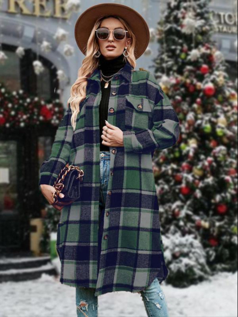 Emily | Stylish Warm Plaid Coat 8