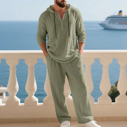 Effortless Linen Travel Suit
