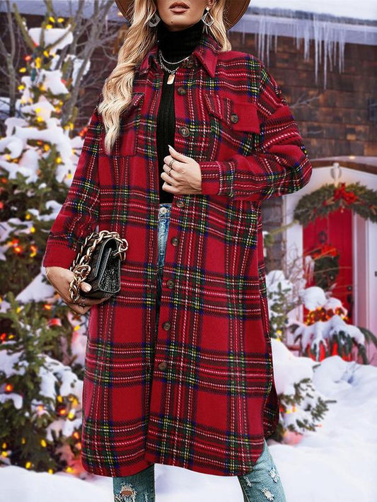 Emily | Stylish Warm Plaid Coat 9