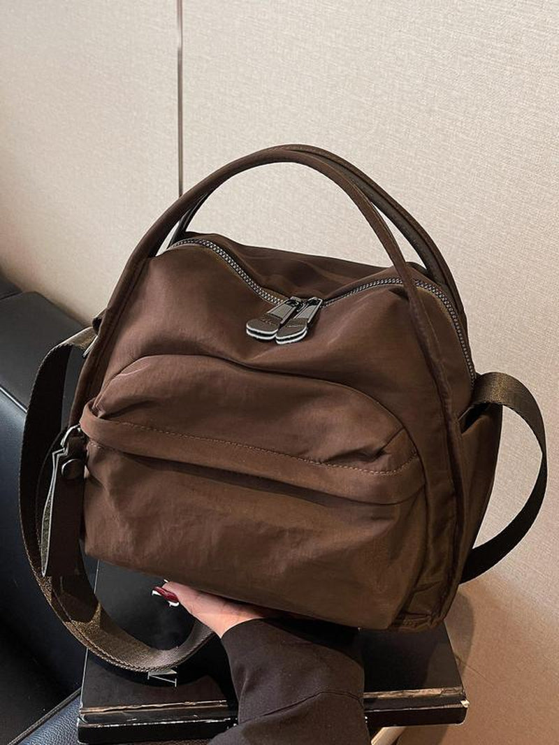 Women'S Elegant Solid Color Shoulder Bag, Fashionable Zipper Crossbody Bag for Daily Use, 2025 Fall & Winter Versatile High-Quality Daily Commuting Bag, Casual Shoulder Bag