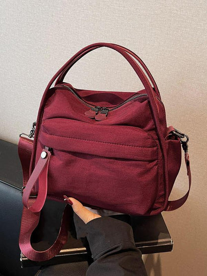 Women'S Elegant Solid Color Shoulder Bag, Fashionable Zipper Crossbody Bag for Daily Use, 2025 Fall & Winter Versatile High-Quality Daily Commuting Bag, Casual Shoulder Bag