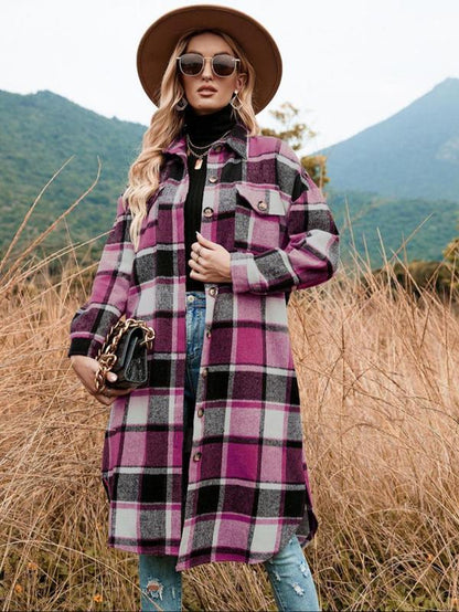 Emily | Stylish Warm Plaid Coat 7